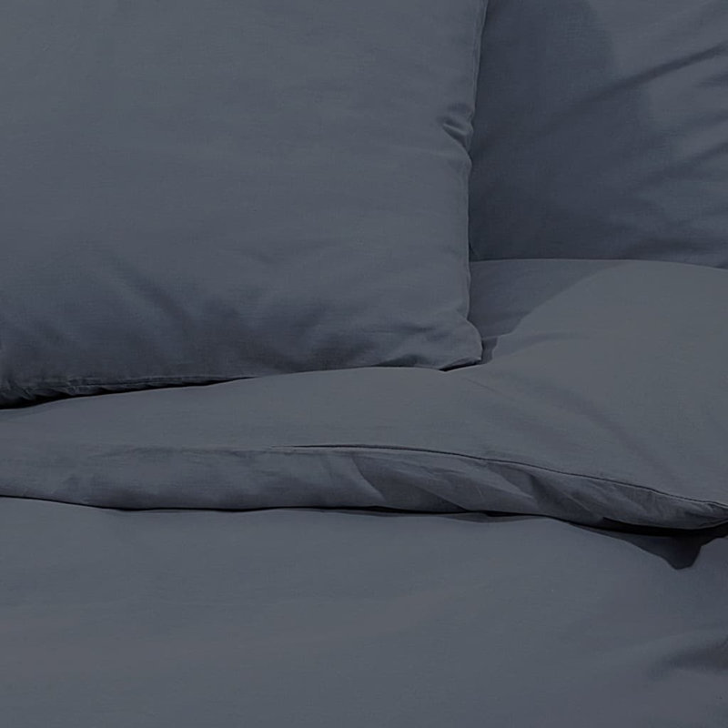 Modern & Contemporary Duvet Cover Set, Anthracite, 200 x 200 cm - 2 Pillowcases (60 x 70 cm)