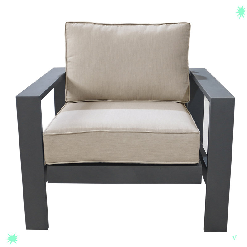 Méridienne d'extérieur en aluminium Lumie, Kaki, Kaki