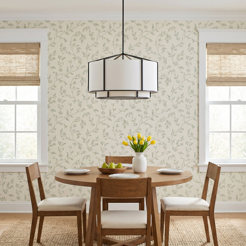 6 - Light Dimmable Drum Chandelier