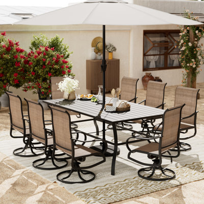 Nordham Patio Padded Swivel Chairs