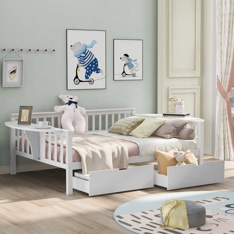 Rashann Daybed with Drawers, White, Full / Double