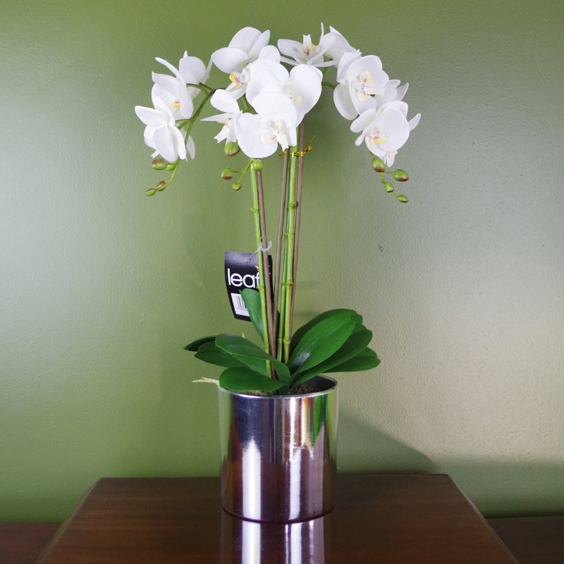 Plastic, Silk Artificial Arrangement in Pot