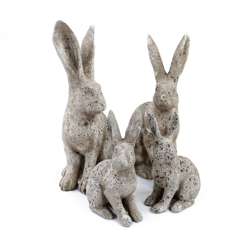 Rustic Resin Bunny Figurine