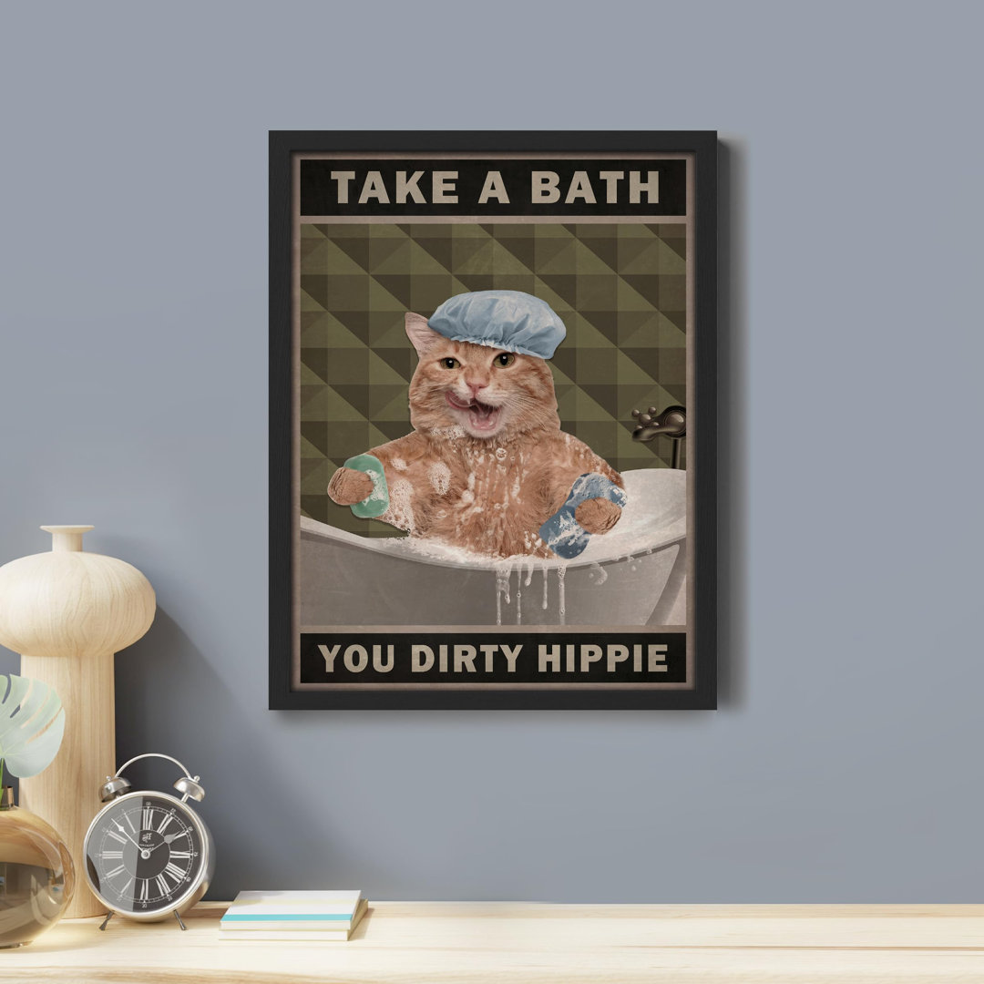 " Funny Cat Quotes Bar Sign " SIGNLEADER Frame