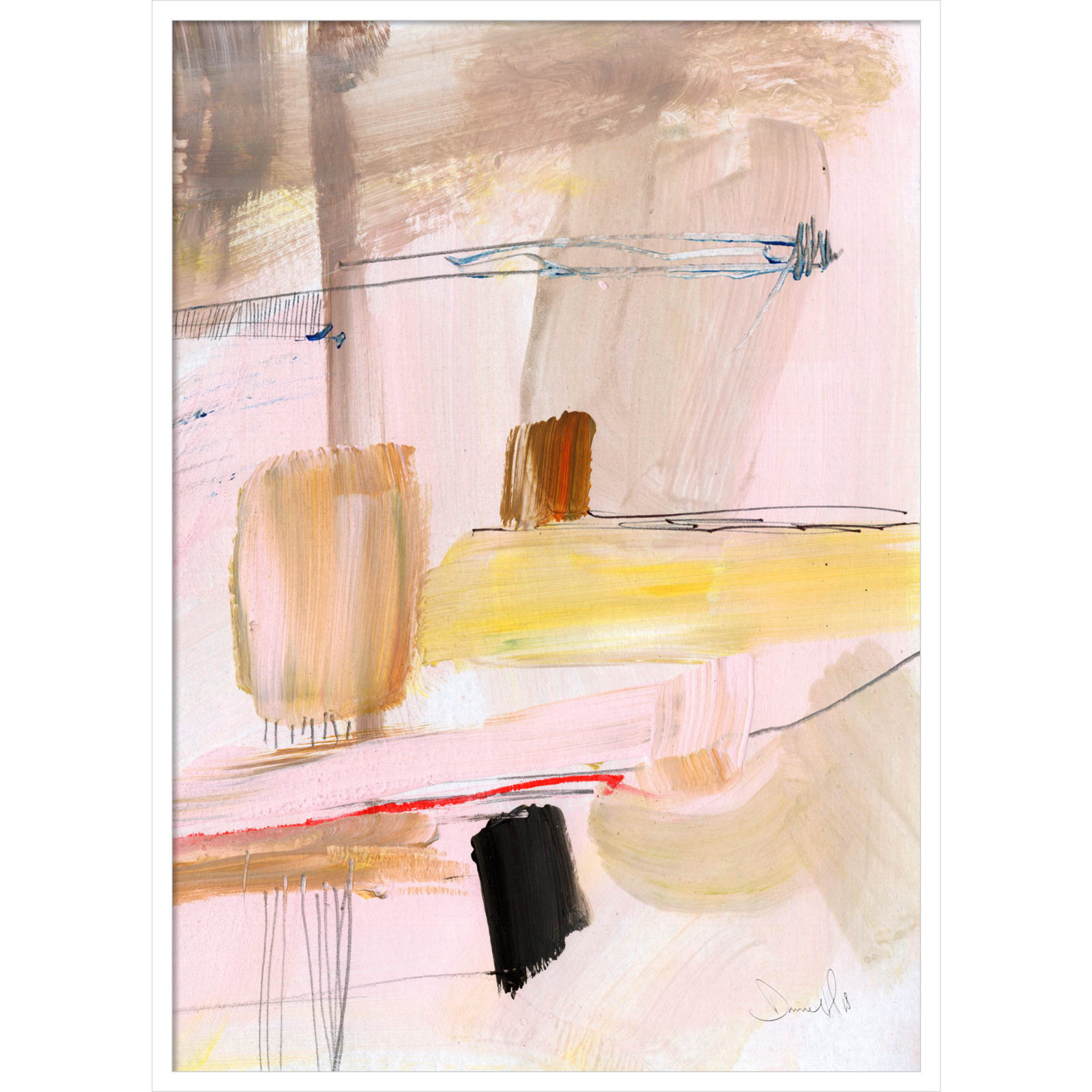 Cleve "Summer Dream" Print by Dan Hobday, White, 41" H x 30" W