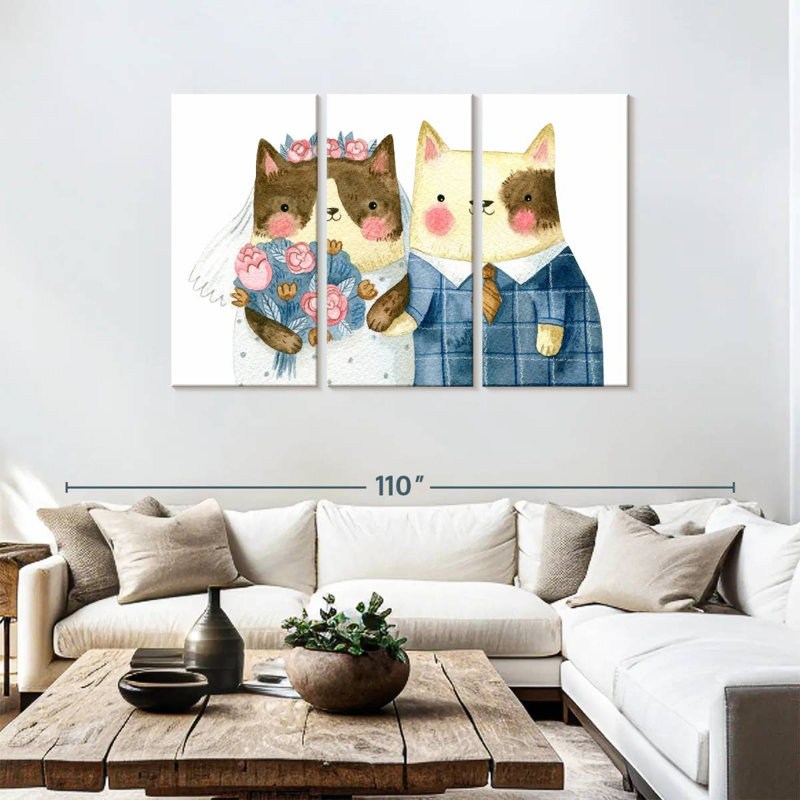 Brampt Cat Wedding, 48" H x 74" W
