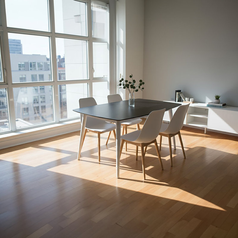 Ash Solid Wood Top Dining Table