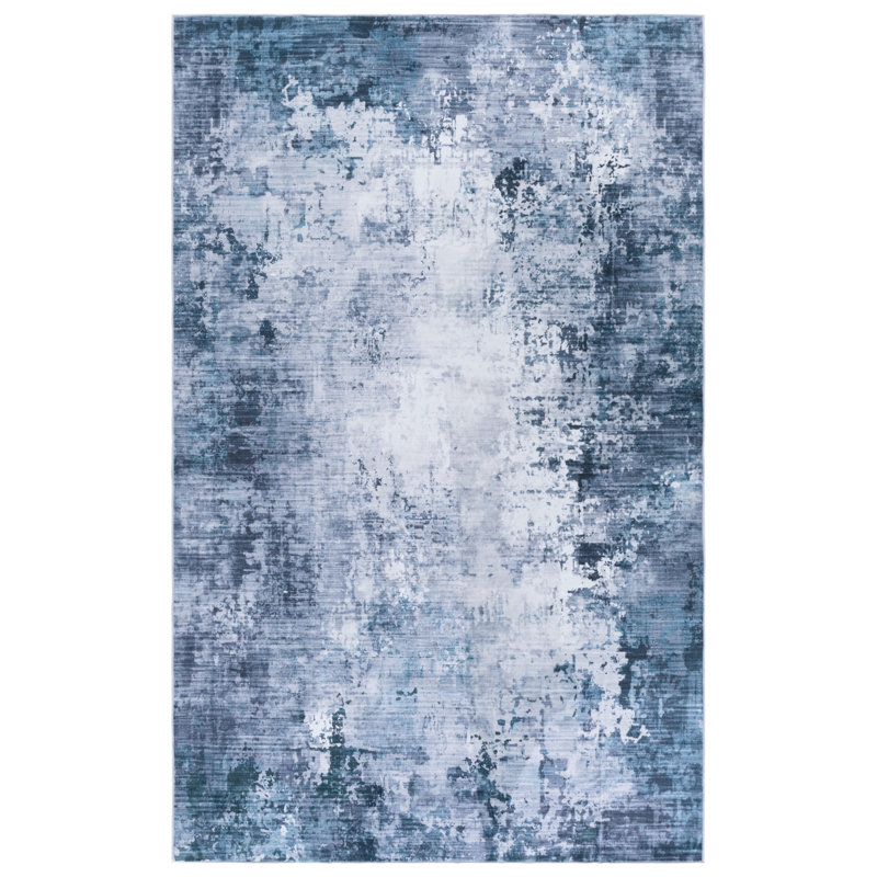Tapis abstrait lavable à la machine Santa Monica, Rectangulaire 3 pi x 5 pi