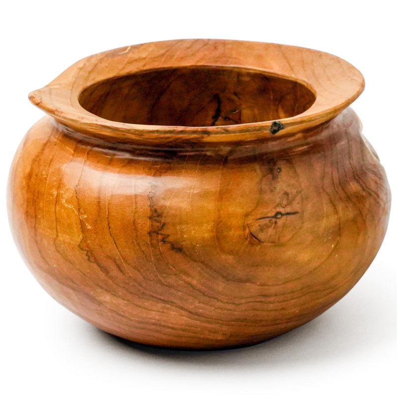 Dailley Handmade Wood Table Vase, 6" H x 8" W x 8" D