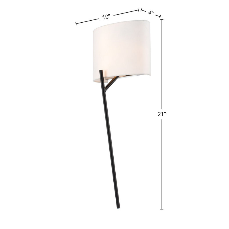 Tahoe 1 LT Matte Black w/ Polished Nickel Wall Sconce Kalco