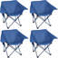 Ensemble de 4 chaises de camping portatives pliantes pliantes compactes pour adultes pour camp de camping robuste-874285174