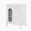 Meuble-lavabo simple autoportant de 24 po avec plateau en céramique Erki