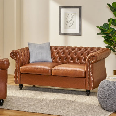 Pescara 61.75'' Faux Leather Rolled Arms Loveseat Sofa -  Astoria Grand, 41DD710171154EFAAC10C39025702237