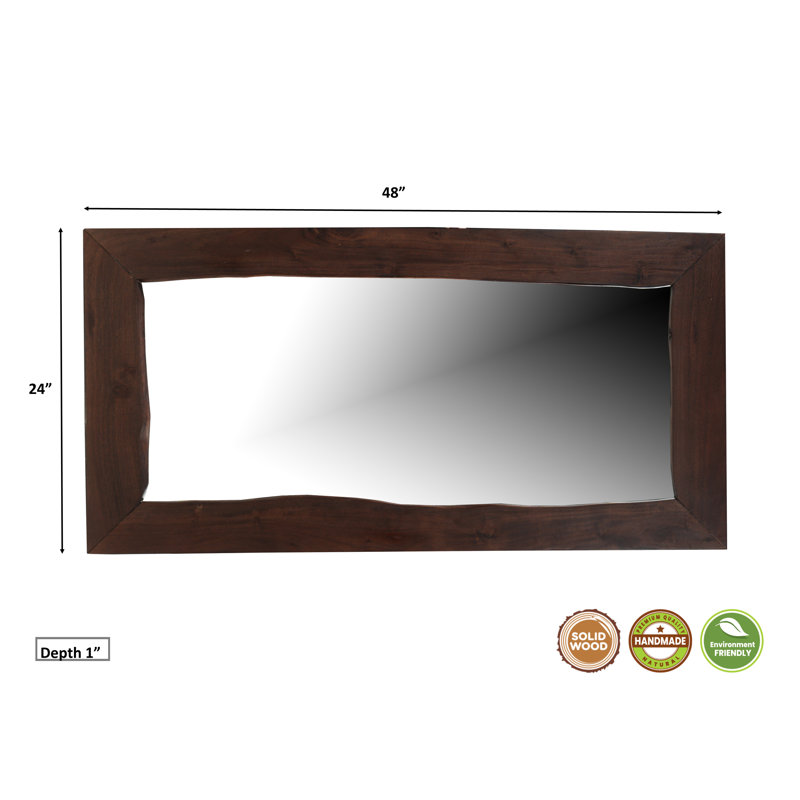 Miroir d'appoint Live Edge, Dark Walnut
