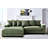 Luxe Oversized Two-Piece Left Facing Sectional Couches For Living Room, 102.4-Inch L Shaped Sofa With Chaise, Upholstered With Corduroy Fabric, Dark Green-992091409-992091406
