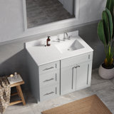 Disar 40'' Single Bathroom Vanity with Quartz Top