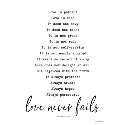 " Love Never Fails "