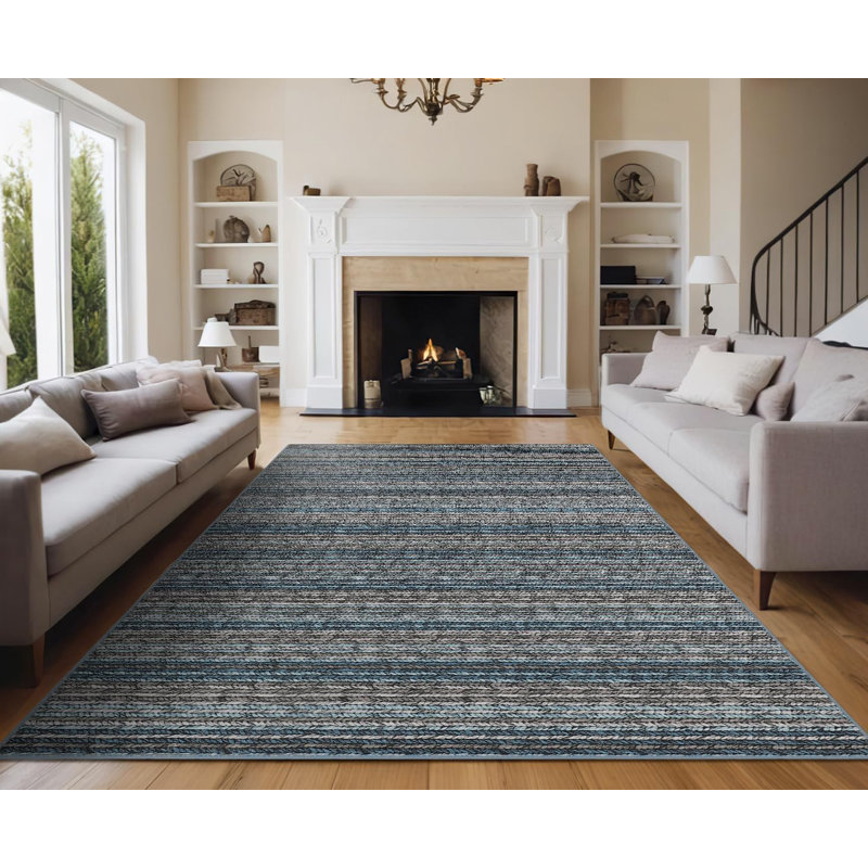 Tapis de couloir lavable couloir Tapis décoratif moderne à motif abstrait antidérapant 2 x 6