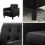 Fauteuil d'appoint en velours capitonné-504606401