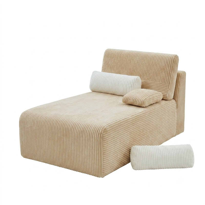Canapé moderne avec méridienne ergonomique, Café