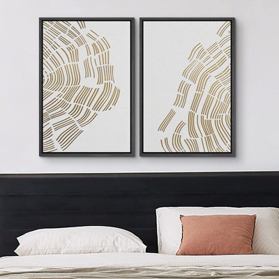Signature, reproduction d'art sur toile encadrée, or blanc, forêt, arbre, anneaux de bois, abstrait, nature, illustrations, art moderne, décoratif, chic contemporain, pour salon, chambre à coucher, bureau