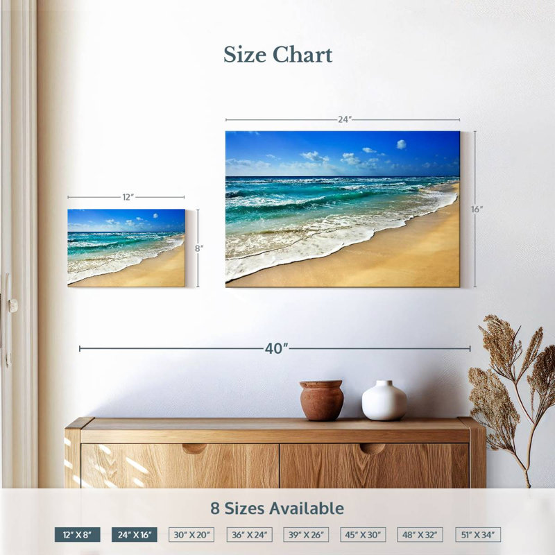 Ravi Cancun Beach II, 16" H x 24" W