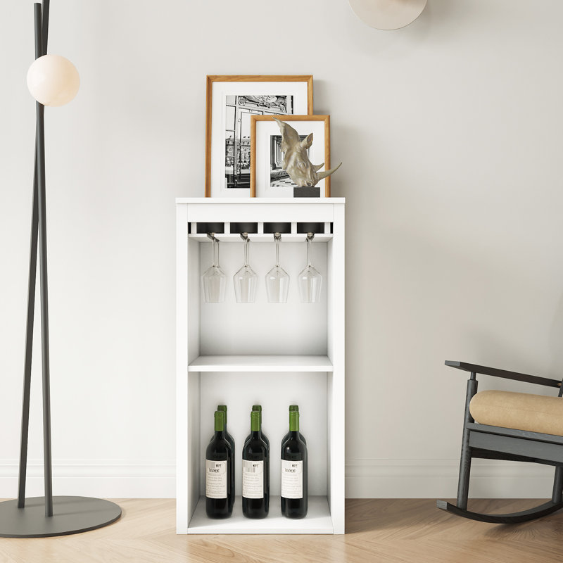 Armoire à grande capacité pour salle à manger - vin blanc avec tablettes pour garder votre rangement bien rangé