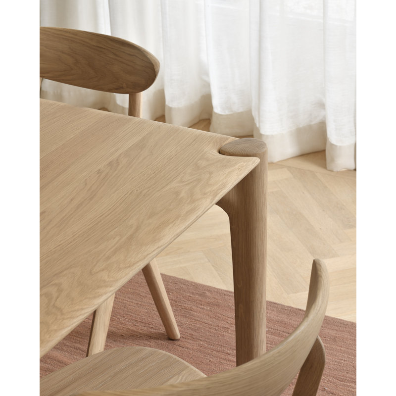 PI Solid Oak Dining Table, 30"H x 63"L x 31.5"W, Light Brown