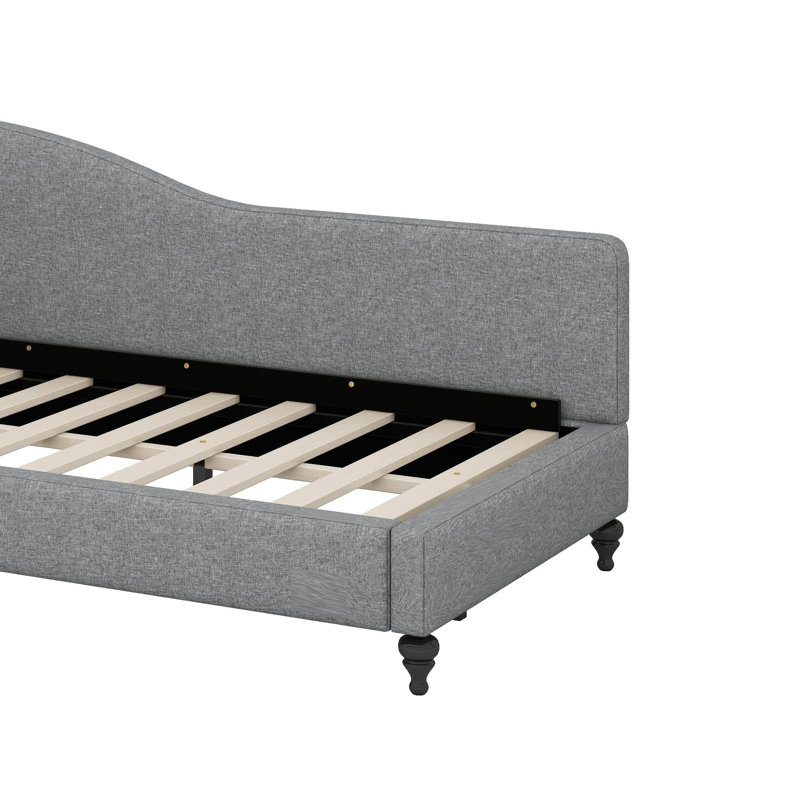 Twin Size L-Shaped Daybed, Gray, Twin