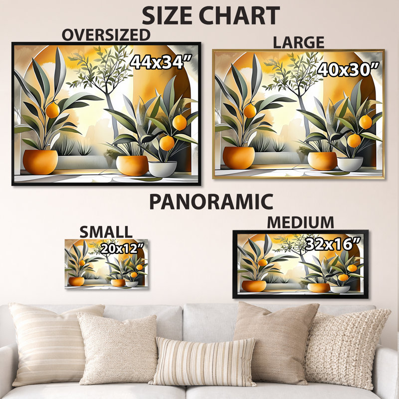 Southaven I - Kitchen Botanical Framed Canvas Wall Art, H 12 po x l 20 po, Toile tendue