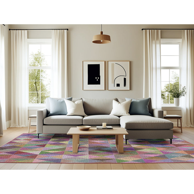 Schill Geometric Indoor Rug, Rectangle 6' x 9'