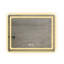 36 po Miroir de salle de bain H LED en cristal poli pour salle de bain