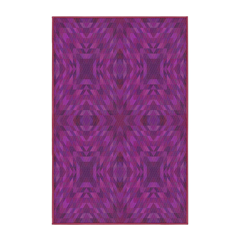 Tapis mauve à métier motorisée, Rectangle 7 pi x 9 pi