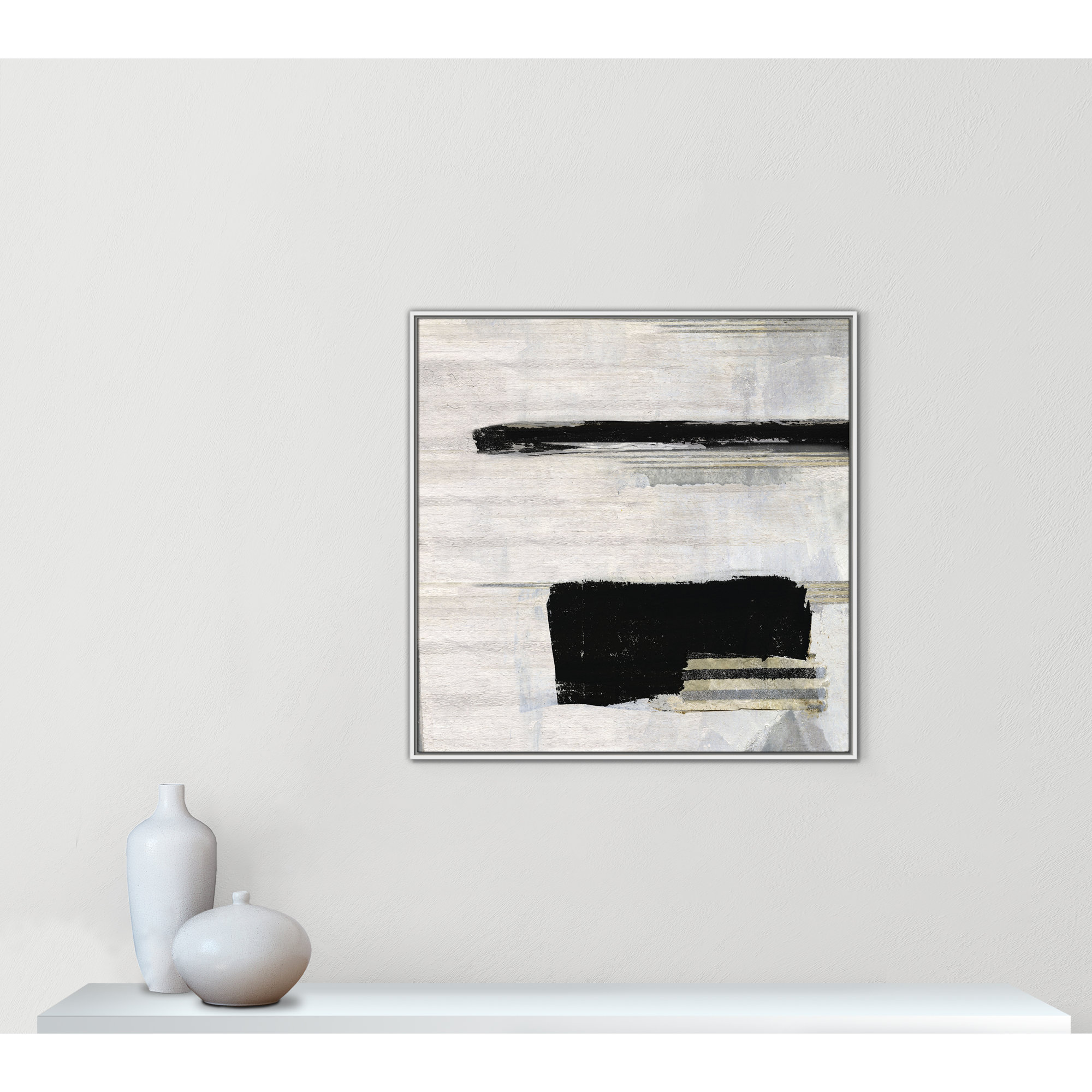 La Bande II Print by Sally Swatland, 37.5" H x 37.5" W, White