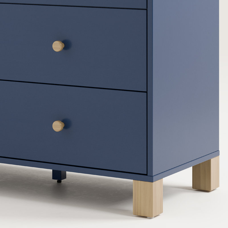 Commode combinée 3 tiroirs California, Bleu minuit