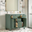 Meuble-lavabo moderne de 36 po, lavabo en céramique, 4 tiroirs, 2 armoires à shaker traditionnelles, trois portes pré-percées, lavabo à fermeture en douceur de 36 po, tiroirs pour articles, facile à installer-1363320312
