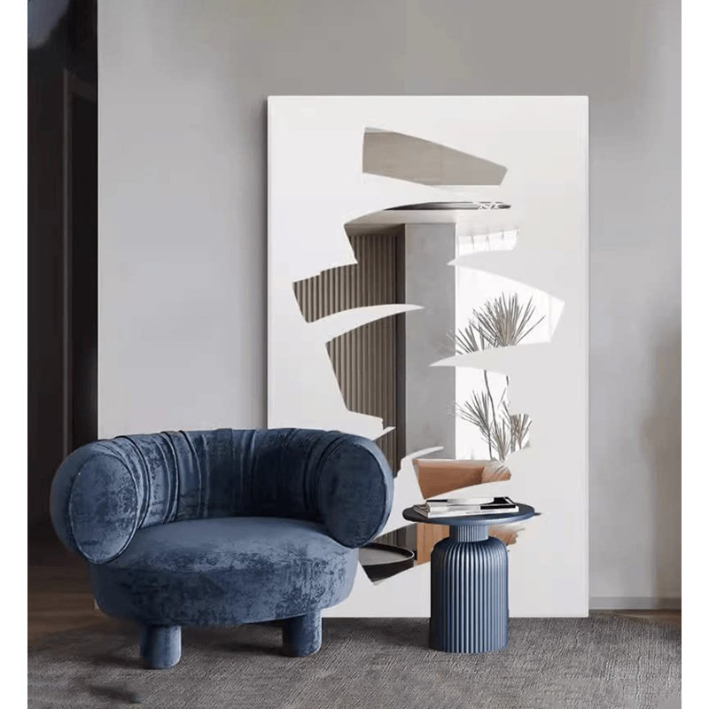 Miroir pleine grandeur mural Creative Luxury, 86.61" H x 47.24" W, White