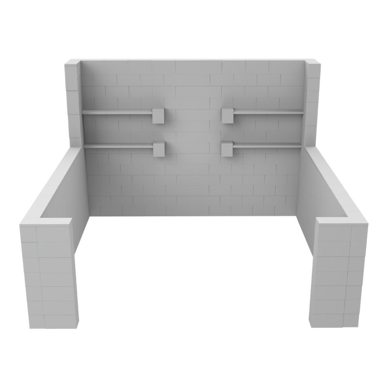 Ensemble de kiosque pour salon professionnel, Gris clair