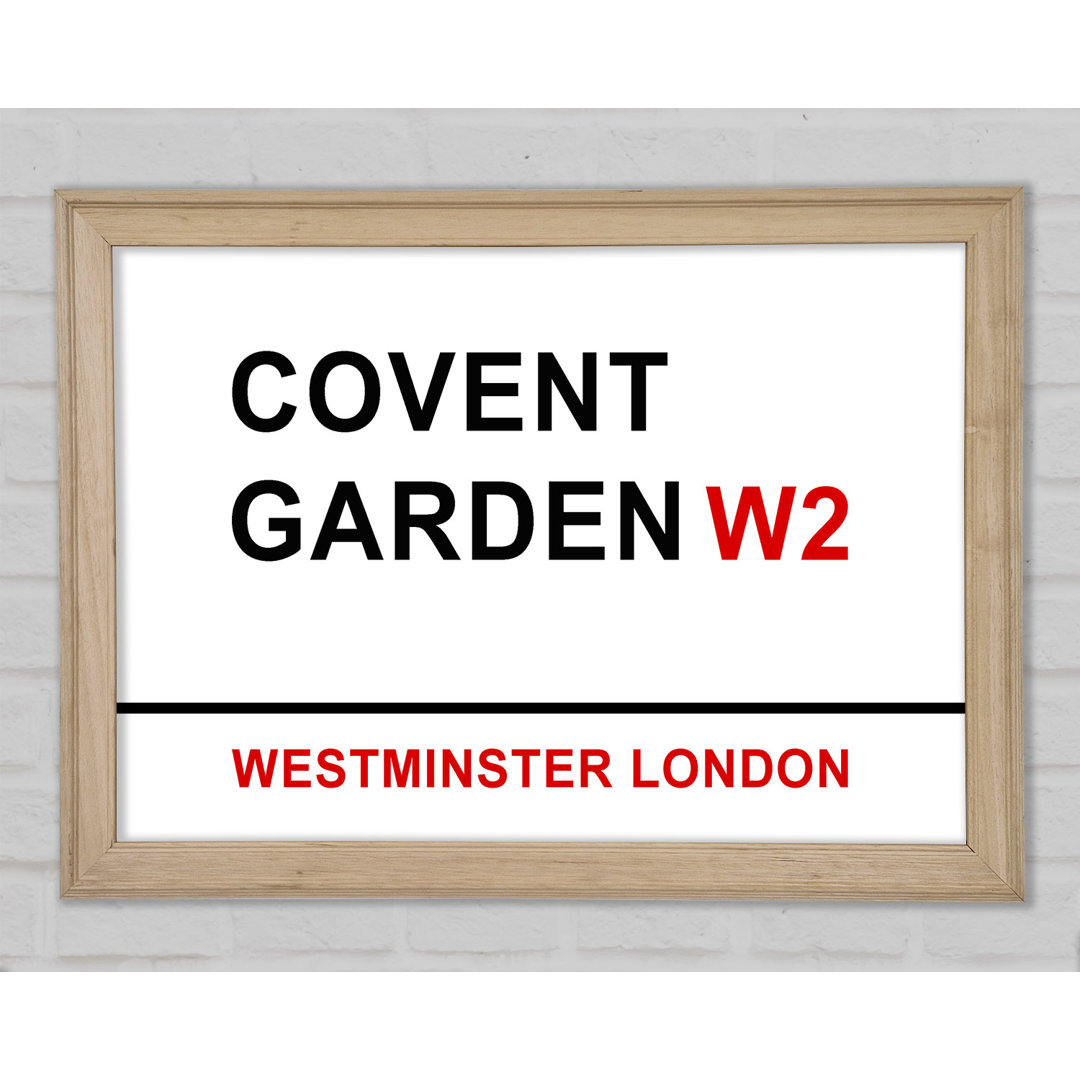 Covent Garden Signs Gerahmter Druck