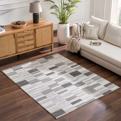 Tapis noir et blanc Magar