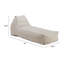 Chaise longue beige