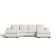 Biaggio Linen Blend Sectional with 2 Ottomans,Sectional Couch