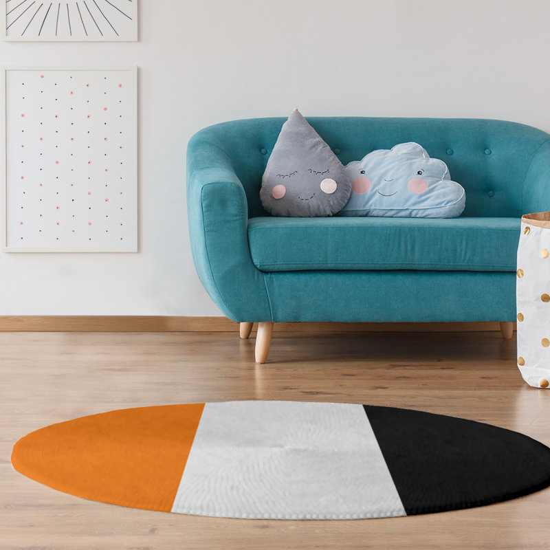 Tapis orange/noir, Rectangle 5 pi x 7 pi