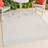 Alexe High-Low MidCentury Modern Arch Stripe Two-Tone Ivory/Cream Indoor/Outdoor Rug-1593559485