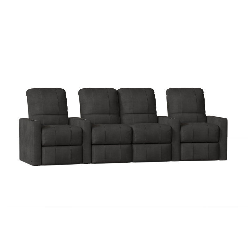 Rangée de sièges de cinéma maison (rangée de 4) Inuya, Anthracite Smartsuede, Manuel