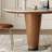 Beige&Walnut Round Sintered Stone Dining table-59217923