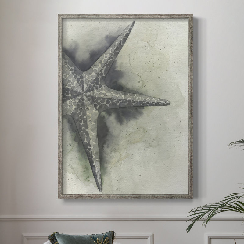 «Found Starfish I», reproduction encadrée - bois massif, H 11 po x l 9 po
