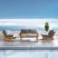 Hadria Teak 4 - Person Patio Conversation Sets with Cushions