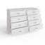 Brendle 8 Drawer Chest: 104cm Wide - High Gloss Front with Chrome Handles, Scratch Resistant-1834767306