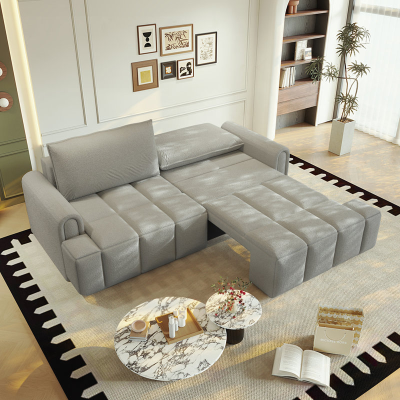 Canapé en tissu Modern, Gris clair